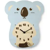 Hama Wanduhr Kinder-Wanduhr "Koala", Bunt, geräuscharm