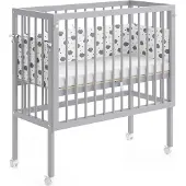 VitaliSpa Beistellbett Sophie Grau 94 x 42.5 cm 2 Seitenschienen, Model 33007