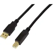 Logilink UA0266, 20 m, USB A, USB B, USB 2.0, Männlich/Männlich, Schwarz