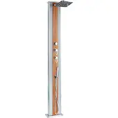 Formidra Hybriddusche "Dada Straight" silber / holz 40 L