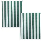 Mendler 2er-Set Rollo MCW-D52, Fensterrollo Seitenzugrollo Jalousie, 120x230cm Sonnenschutz blickdicht grün/weiß