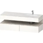 Duravit Einbauwaschtisch-Möbel-Set Qatego 160x50x60cm, Kon-WTU, B r, T matt/we hgl