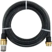 Syfax Saugschlauch mit Messing-Anschlüssen Schwarz 1,1" 3 m PVC