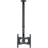 VCM Universal TV Deckenhalterung für 26-40 Zoll bis 30 kg | bis VESA bis 200x200 | höhverstelbar 55-70 cm | TV Halterung 360 Grad schwenkbar drehbar und 15 Grad neigbar | Fernseher Halter - B-DX 200