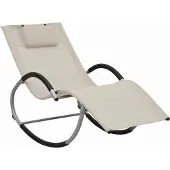 Syfax Sonnenliege mit Kissen Creme Textilene