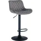 CLP Barhocker Minosa 360 drehbar mit Fußstütze schwarz Material Stoff