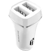 Borofone Autoladegerät BZ2 mit zwei USB-Anschlüssen (2,4A) weiss