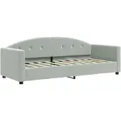 Syfax Tagesbett Hellgrau 80x200 cm Samt