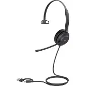 Yealink UH37 Mono Teams USB-C/A Headset, Kabelgebunden, 20 - 20000 Hz, Büro/Callcenter, 96,5 g, Kopfhörer, Schwarz