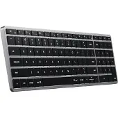 Satechi ST-BTSX2M, Volle Größe (100%), Kabellos, Bluetooth, QWERTY, Grau
