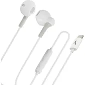 Akashi USB-C in-ear Kopfhörer mit Mikrofon und Multifunktionstasten – Weiß
