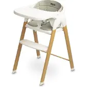 Caretero , 3 in 1 Hochstuhl Baby, Neugeborenenaufsatz, Fußstütze, Triplo Grau