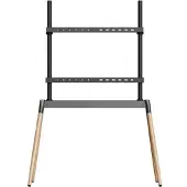 Gembird TV-Ständer 55-86 Zoll, schwarz/Holz, bodenstehend