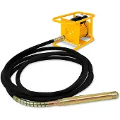 Eberth Betonrüttler Flaschenrüttler Betonverdichter Elektrisch 3000W, Schlauchlänge 10m, Stahlverstärkte Rüttelflasche mit 60mm Durchmesser