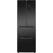 Bomann Kühlschrank mit Gefrierfach | No-Frost | 186cm Kühlschrank | MultiAirflow | 320L | Kühl Gefrierkombination No-Frost | KG 7361 schwarz-inox