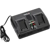 YATO Intelligentes Doppel-Akku-Ladegerät 18 V 2 x 4,5 A mit Temperatur- und Batterietest