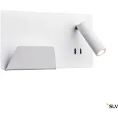 SLV 1003457 SOMNILA SPOT LED Wandleuchte 3000K weiss Version links inkl. USB Anschluss