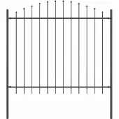 Syfax Gartenzaun Woerden Grau 170 x 190 cm Pulverbeschichteter Stahl