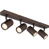 Globo Lighting Strahler Metall bronzefarben matt, Aluminium bronzefarben matt, LxBxH: 530x60x145mm, exkl. 4x GU10 25W 230V