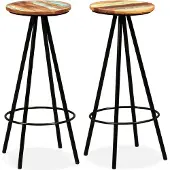 vidaXL Barhocker 2 Stk. Massives Altholz , Barhocker Design 2024