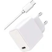 Wow , USB-C-Netzteil 20W mit USB-C-zu-USB-C-Kabel 1m, Weiß
