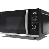 Sharp YC-QG254AE-B Mikrowelle Schwarz 900 W - Kapazität: 25 Liter - Mikrowellenleistungsstufen: 10 - Steuerungstyp: Halbdigital
