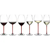 Riedel 4900/97R FATTO A MANO Oaked Chardonnay Weinglas - Stiel ROT