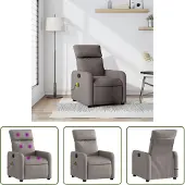 The Living Store Massagesessel Taupe Stoff