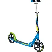 Muuwmi Aluminium Scooter– Tretroller, 205 mm, ABEC 7, , höhenverstellbar, XL-Deck, grün-blau-schwarz