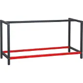 Wiltec Werkbank Gestell 175 x 57 x 81 cm aus Stahl, Werkbankgestell in Anthrazit Rot, Tischgestell max. 200 kg als Werkbank, Arbeitstisch & Sideboard