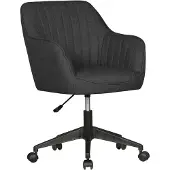 Amstyle Schreibtischstuhl MIAMI Anthrazit Stoff Drehstuhl mit Lehne 120 kg Bürostuhl Drehsessel mit Rollen Designer Schalenstuhl bequem