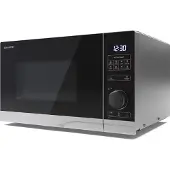 Sharp YC-PS234AE-S Mikrowelle, 10 Leistungsstufen, 23 Liter, halbdigitale Steuerung, silber