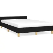 vidaXL Bettgestell ohne Matratze Schwarz 120x190 cm Stoff