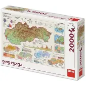 Dino Bikes DINO Puzzle Karte der Slowakischen Republik 2000 Teile