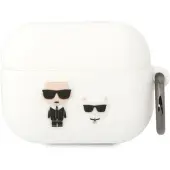 Karl Lagerfeld Silicone Karl & Choupette - Etui AirPods Pro (biały)
