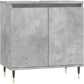 vidaXL Badschrank Betongrau 58 x 33 x 60 cm Holzwerkstoff