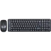 Logitech MK220, Volle Größe (100%), Kabellos, RF Wireless, QWERTY, Schwarz, Maus enthalten