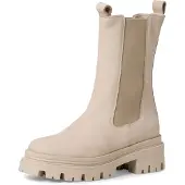 Tamaris Chelsea Boots Damen Rauleder Beige Größe: 37