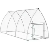 Syfax Hühnerkäfig Silbern 300x105x120 cm Verzinkter Stahl