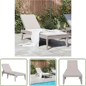 The Living Store Sonnenliege Cappuccino-Braun 186x60x29 cm PP