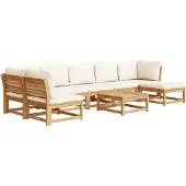 vidaXL 8-tlg. Garten-Lounge-Set mit Kissen Massivholz Akazie