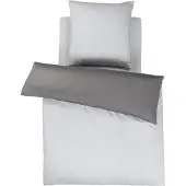 JOOP! Mako-Satin Bettwäsche 4040 Micro Pattern 150x220cm, Farbe silber