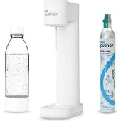 Dafi PushAir Wassersättiger + 2 x 0,7 L Flasche + CO2-Kartusche weiß Set