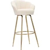 Mauro Ferretti Barhocker Wien Beige 55cm / Hauptfarbe: Beige / Abmessungen: 55 x 110 x 53 cm