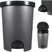 Curver Mülleimer mit Fußpedal 15 l silber