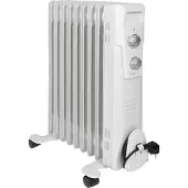 Clatronic Ölradiator | Effiziente mobile Heizung | elektrische Heizung mit 9 Rippen | Radiator mit 3 Leistungsstufen | Slimline Heizkörper | bis zu 40qm | 2000 Watt | RA 3736