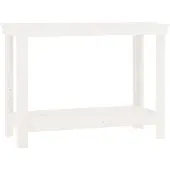 Syfax Werkbank Weiß 110x50x80 cm Massivholz Kiefer