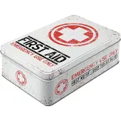 Nostalgic Art Vorratsdose Flach "First Aid Kit" Unisexneutral060 - Motorradzubehör - Geschenkideen