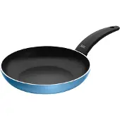 Silit Belluna Bratpfanne, 24 cm, Induktionsgeeignet, Aluminiumbeschichtet, Kunststoffgriff, Für schonendes Kochen, Blau