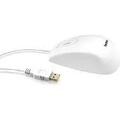 Keysonic KSM-5030M-W, Wasserdichte Maus, Silikone, Wasserdicht IP68, Scrollen mit Touchsensor, USB, weiß, Beidhändig, USB Typ-A, Weiß